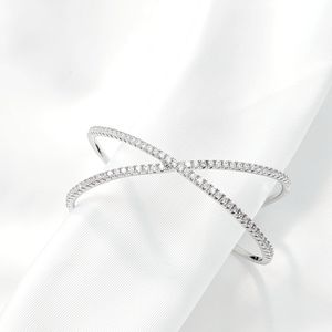 Silver Criss Cross Bangle